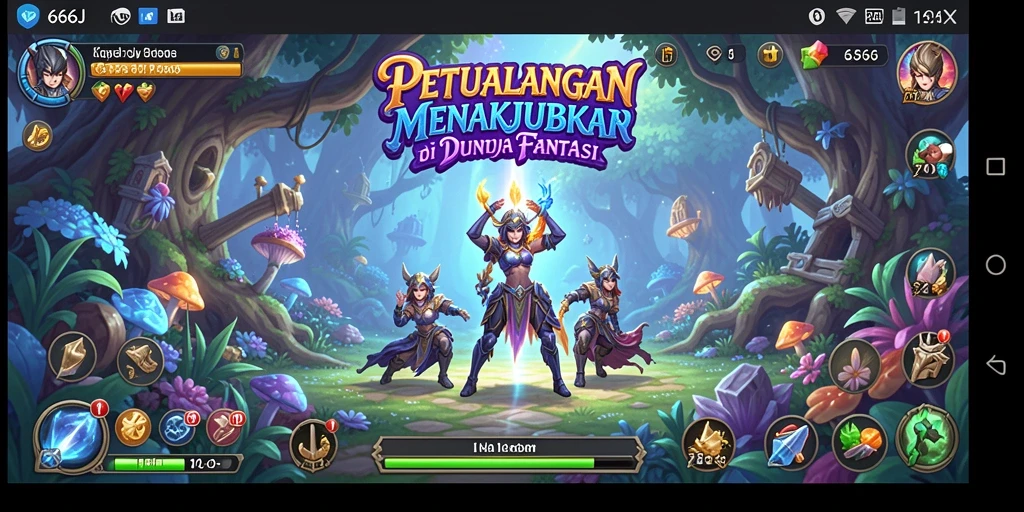 Tampilan gameplay menarik dari 666J dalam dunia petualangan.