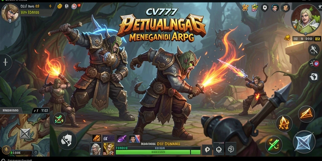 Tampilan aksi seru dalam gameplay ARPG CV777.