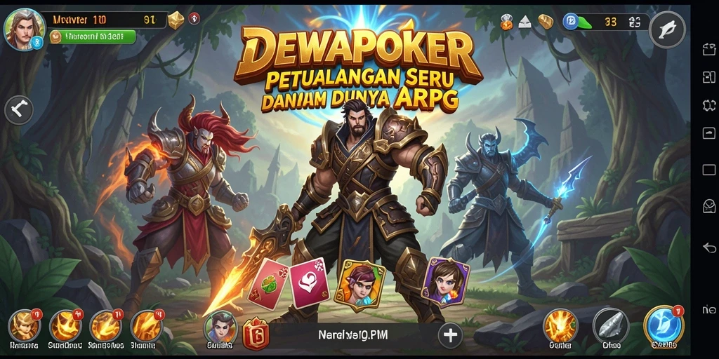 Tampilan gameplay DEWAPOKER yang mengesankan dalam petualangan ARPG.