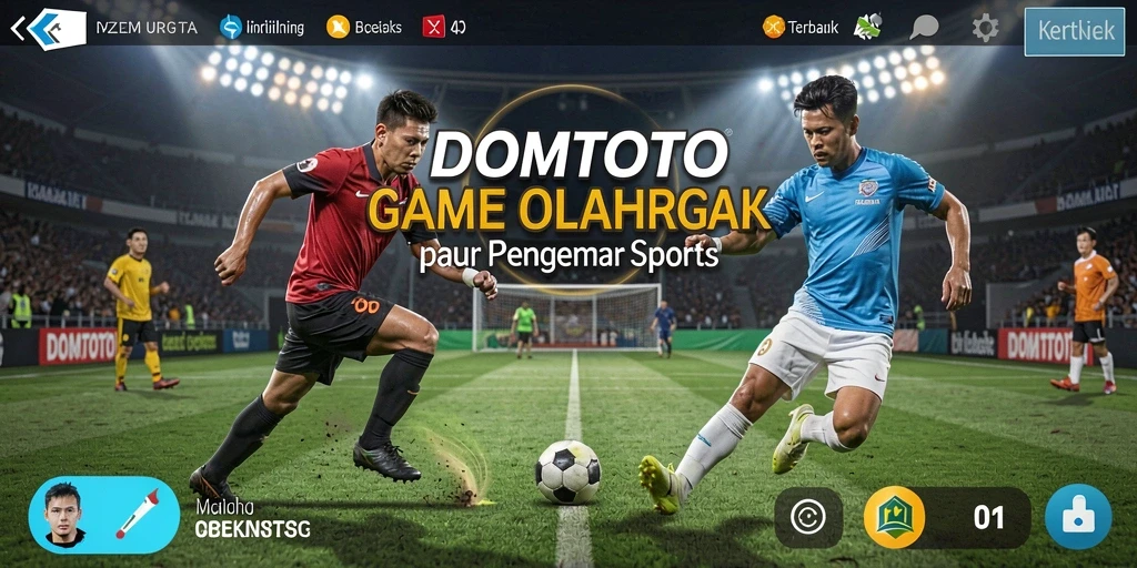 Screenshot gameplay menampilkan aksi seru di lapangan olahraga.