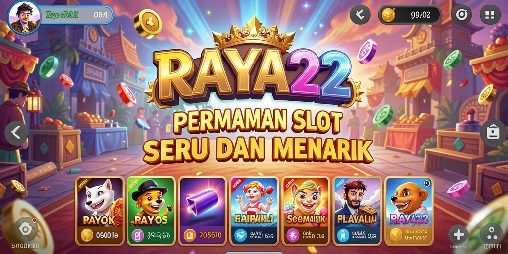 Tampilan gameplay RAYA22 yang mendebarkan dan penuh warna.