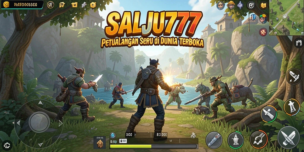 Screenshot SALJU777 menampilkan aksi seru di dunia Open World.