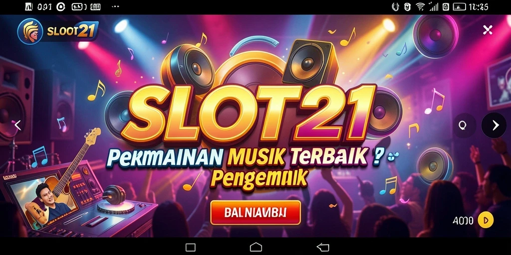 Tampilan gameplay SLOT21 yang menarik dengan musik yang mengalun.