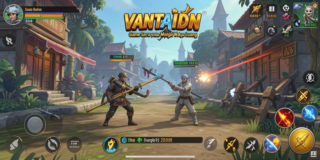 Tampilan gameplay VANTAIDN yang ceria dan penuh tantangan.